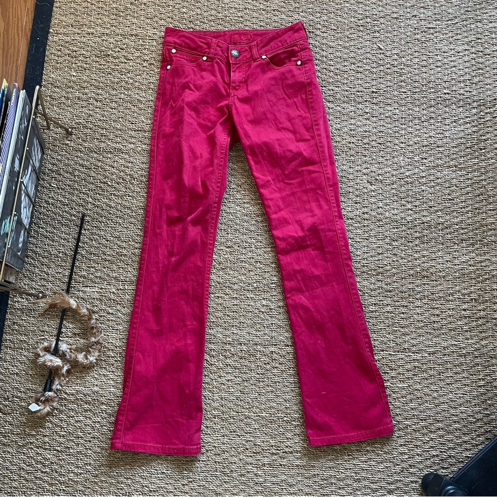 Vintage low rise red wrangler jeans
